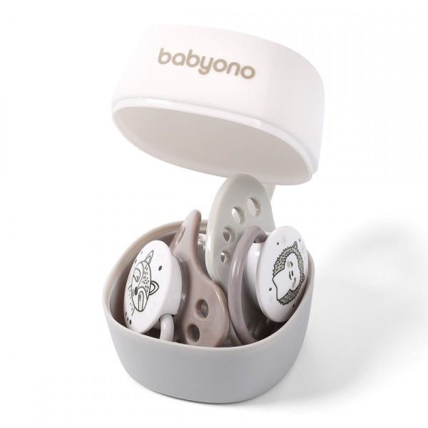 BabyOno Футляр для пустышек Natural Nursing / белый