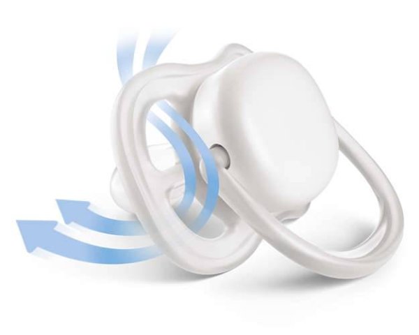 Avent Серия Ultra air Соска пустышка силиконовая, ортодонтическая, от 6 до 18 месяцев, 2 штуки, для девочки / SCF245/22