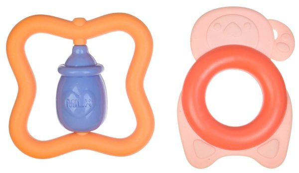 Крошка Я Погремушка-прорезыватель «Овощной микс», 2 штуки