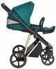 Roan Коляска 2 в 1 Sol Luxury / цвет Deep Lake (бирюзовый, рама золото, ручка черная)