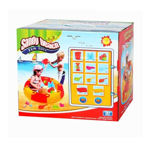Hualian toys песочница сборная круглая, в комплекте набор для песка из 6 предметов, d76*h14 10702
