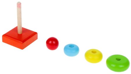 Alatoys Развивающая игрушка пирамидка "Колечки"