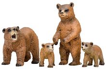 Паремо Фигурки из серии "Мир диких животных": Семья медведей, 4 предмета					