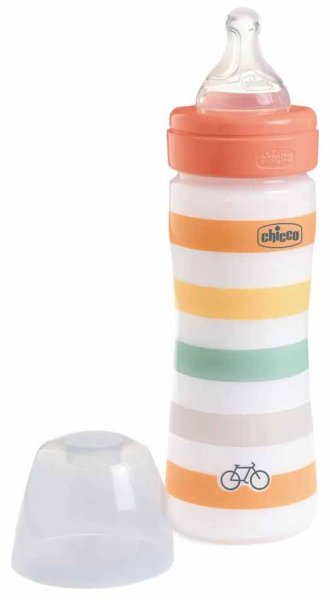 Chicco Бутылочка Well-Being Uni, с 2 месяцев, 250 мл / цвет оранжевый