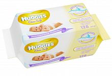 Huggies Ultra Elite Soft  Натуральные влажные салфетки для чувствительной кожи, 128шт					