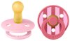 Bibs Набор латексных пустышек Studio Colour, 0+ Block - Baby Pink Coral mix