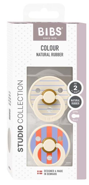 Bibs Набор латексных пустышек Studio Colour, с 6 месяцев Pin - Ivory Hush Mix