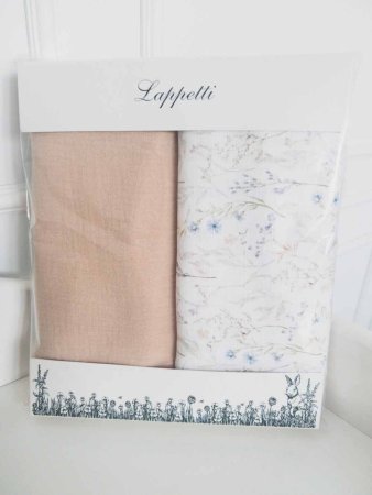 Lappetti Набор пеленок из муслина "Гарден" / цвет бежевый