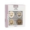 Набор пустышек латексных BIBS Colour, 4 шт. - Ivory/Sand/Vanilla/Dark Oak, 0+ мес.