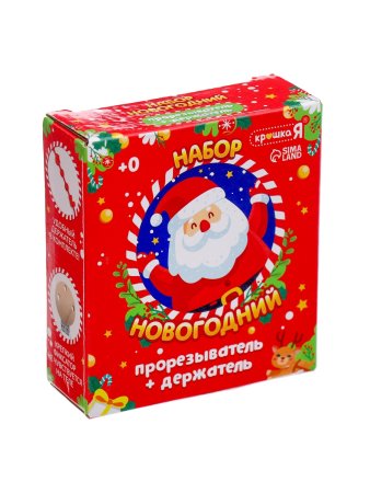 Крошка Я набор "Новогодний прорезыватель с держателем", SL-07118A елочка, цвет зеленый    10348917