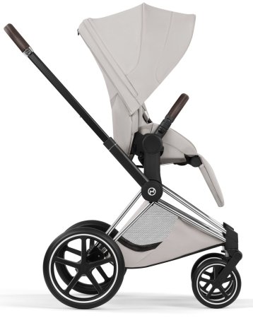 Коляска 2в1 CYBEX Priam Style Chrome Brown + спальный блок (City Grey)