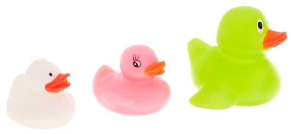 ABtoys Набор резиновых уточек для ванны, 3 предмета "Веселое купание"