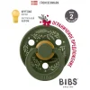 Пустышка латексная BIBS Colour Holiday - Leaf -  Hunter Green/Sage, 0+ месяцев.