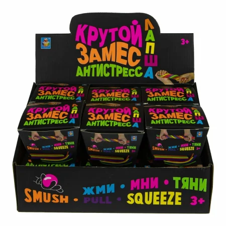 1Тoy Игрушка-антистресс Крутой замес Лапша тянущаяся / разноцветная