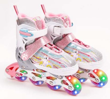 Amarobaby Ролики раздвижные Unicorn, размер 30-33