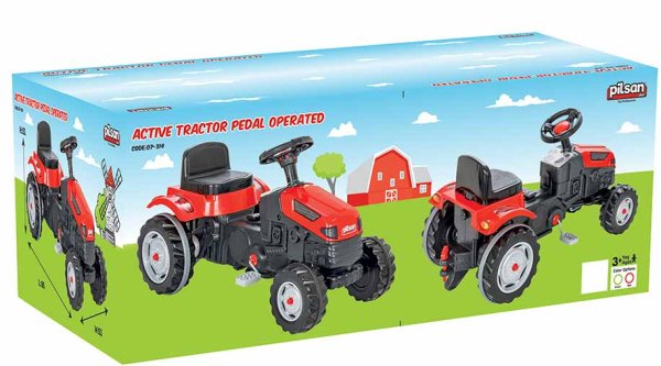 Pilsan Педальная машина "Трактор" / цвет green (зеленый)