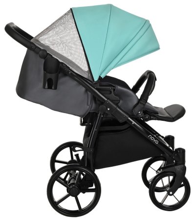 Tutis Коляска 2 в 1 Novo / цвет кожа Antracite Metalic-Mint (темно-серый + мятный)
