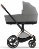 Cybex Коляска 2 в 1 Priam IV Rosegold / цвет Mirage Grey (серый), рама розовое золото