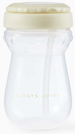 Happy Baby Поильник с трубочкой Cream, 360 мл