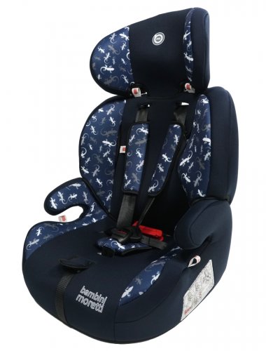 Bambini Moretti Детское автомобильное кресло LB-515 Print, 9-36 кг, цвет / темно - синий - геккон