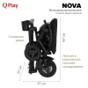 QPlay Велосипед трехколесный складной Nova / цвет Carbon black/черный