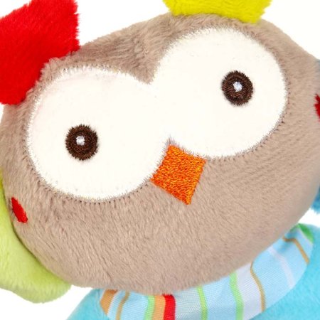 Крошка Я Погремушка мягкая на кольце «Совушка»