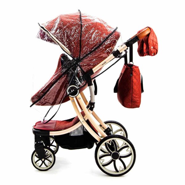 Bambini Moretti  Коляска 2 в 1 Vondoo 2, цвет / wine (красный)