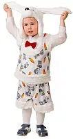 Батик Карнавальный костюм для мальчиков Зайчонок Плутишка / рост 110 см, от 5 лет / цвет белый