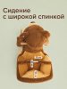 Качалка (с сиденьем) Мишка, плюшевый,музыкальный,Коричневый, 59*30*50см PITUSO 