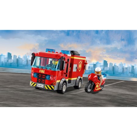 Lego city fire конструктор пожар в бургер-кафе / разноцветный