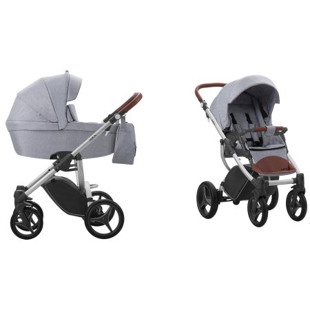 Bebetto Детская коляска 2 в 1 Luca / цвет серый 12, рама серая