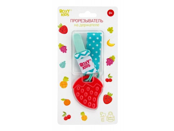 Roxy Kids Прорезыватель на держателе / Цвет мятный.