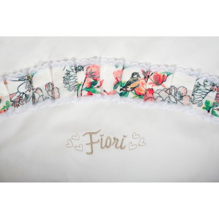 Nuovita Комплект Fiori для детской кроватки, 9 предметов / цвет белый
