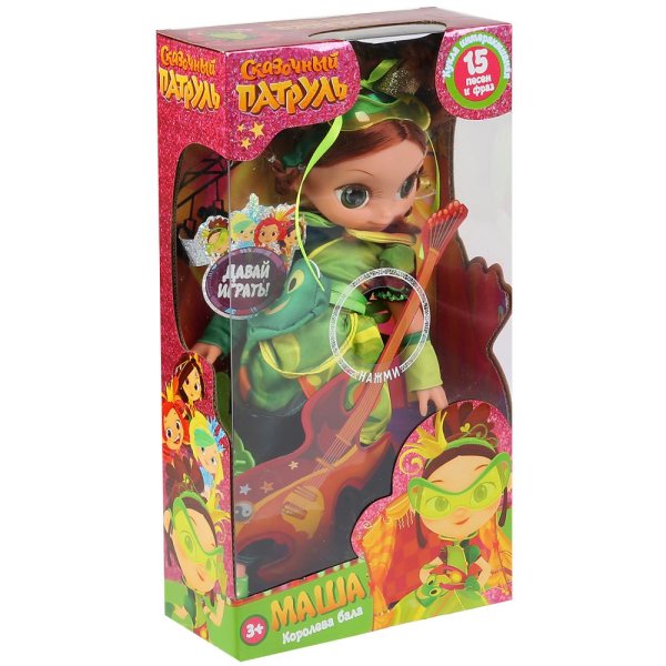 игрушка Карапуз, Сказочный патруль, Маша, 32 см, королева бала, озвуч., 15 фраз и песен