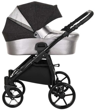 Tutis Коляска 2 в 1 Novo Reflective / цвет кожа Pearl Metallic - Black Reflective Print (жемчужный металлик-черный)