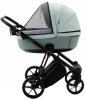 Adamex Коляска 2 в 1 Belissa / цвет серо-зеленая ткань + серо-зеленая кожа