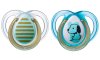Tommee Tippee Пустышка силиконовая Moda для мальчиков, 0-6 месяцев, 2 штуки