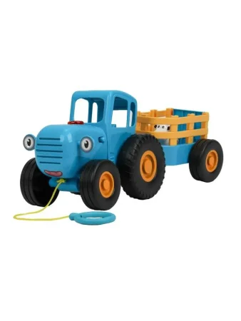 Умка Каталка с прицепом + корова 20 песен,фраз, звуков СИНИЙ ТРАКТОР в кор.