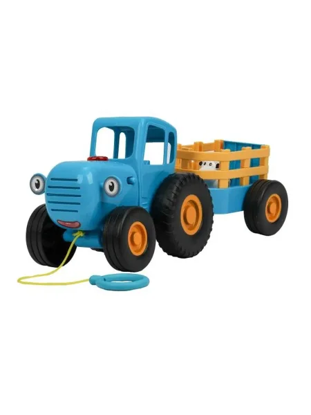 Умка Каталка с прицепом + корова 20 песен,фраз, звуков СИНИЙ ТРАКТОР в кор.