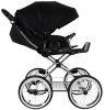 ROAN Коляска 2 в1 Bass Next Classic короб+прогул.(2 места)14d  (Caviar/Black/руч.Black)