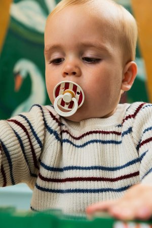 Bibs Пустышка латексная Studio Colour, 6+ месяцев Block - Ivory Ruby
