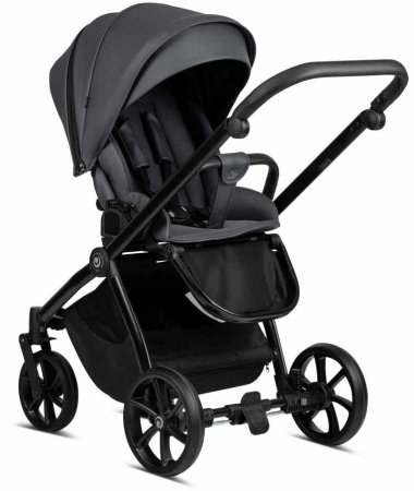 Tutis Коляска 2 в 1 Mio Eco Leather / цвет Dark Grey (темно-серый)