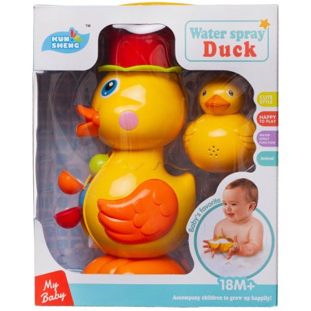 Junfa Набор игрушек для ванной Утенок-мельница с формочкой / цвет желтый