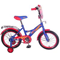 265211   Велосипед детский 16" Hot Wheels / страховочные колеса / синий+красный					