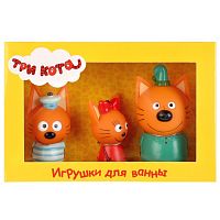Капитошка Набор  из 3-ех игрушек для ванны Три кота / Компот, коржик и Карамелька					