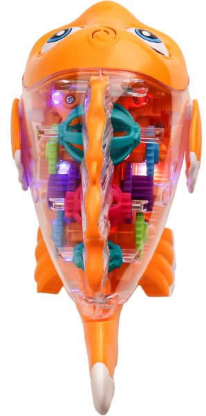 Рыжий кот Интерактивная игрушка "Рыбка с шестеренками"