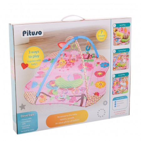Pituso Развивающий коврик Цветочная поляна / цвет розовый