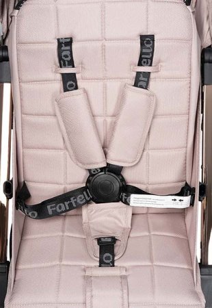 Farfello Kоляска прогулочная Comfy Go Comfort / цвет Biege Gold Chrome (бежевый на золотой раме)