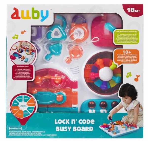 Auby Интерактивная игрушка Бизиборд, свет и звук