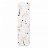 Aden&Anais Муслиновая пеленка White label Pacific paradise cranes / цвет белый